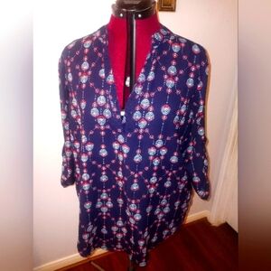 Dizzy Lizzy 3/4 sleeve v neck blouse size 1x